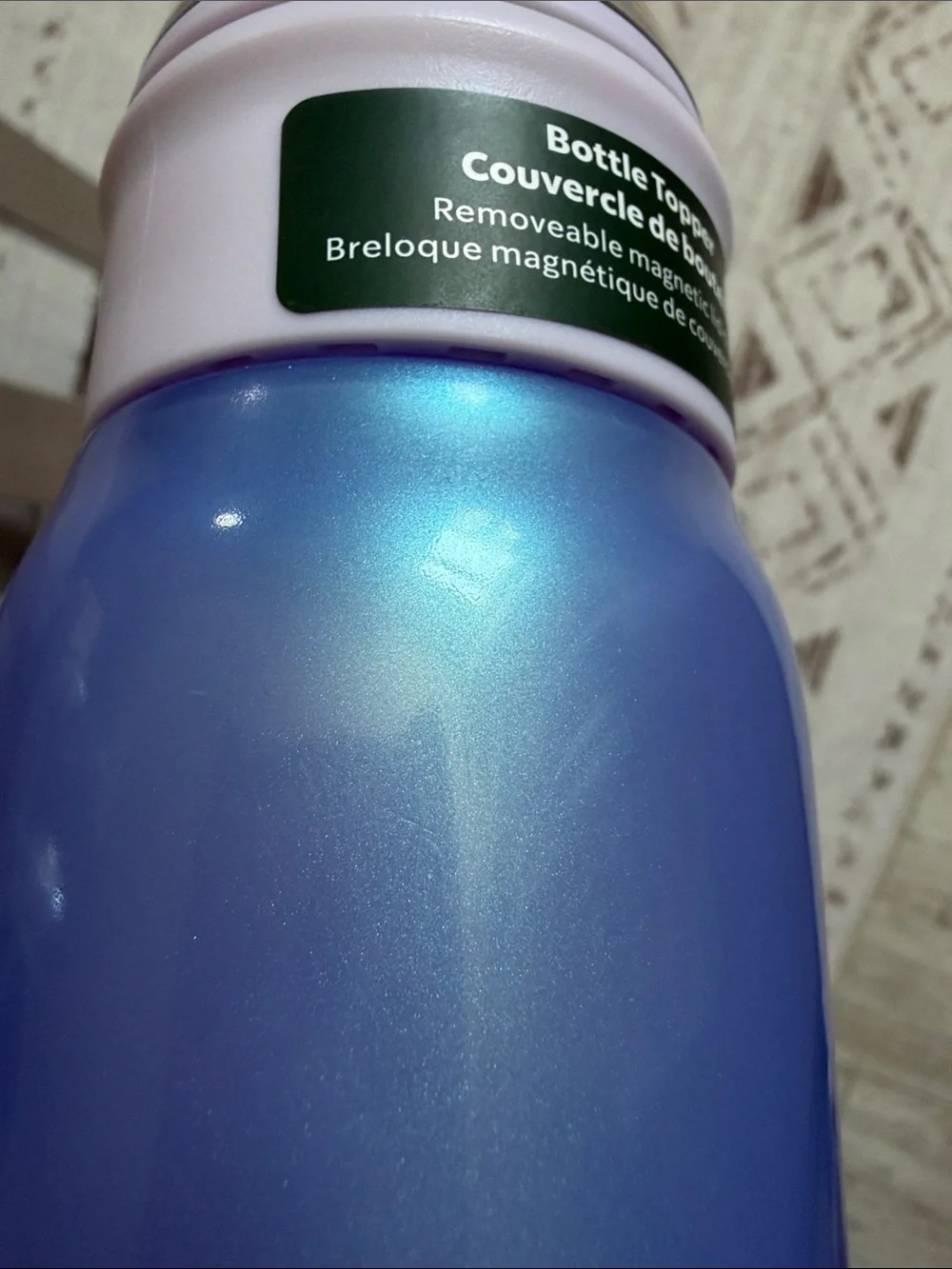 Starbucks 24oz Bear Dome Shimmer Water Bottle Blue Purple NWOT